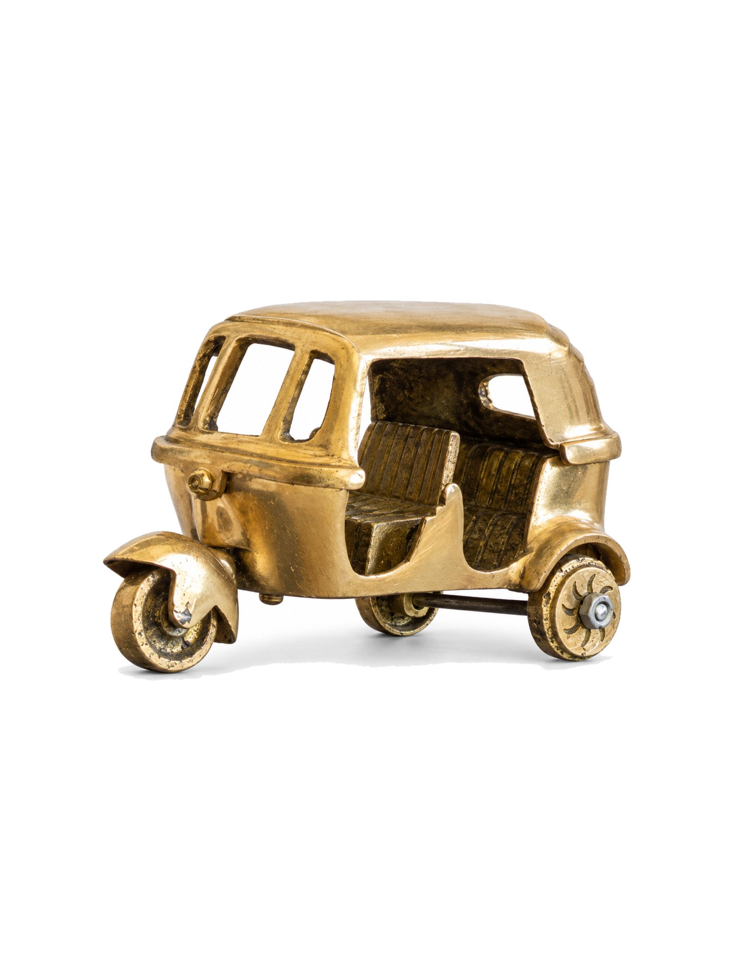 Brass Rickshaw on a white background