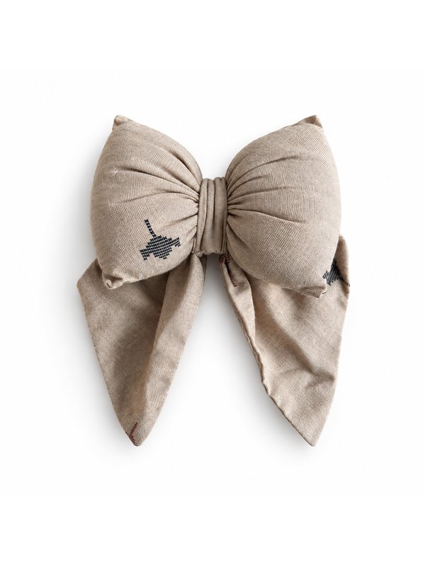 Sand Embroidered bow