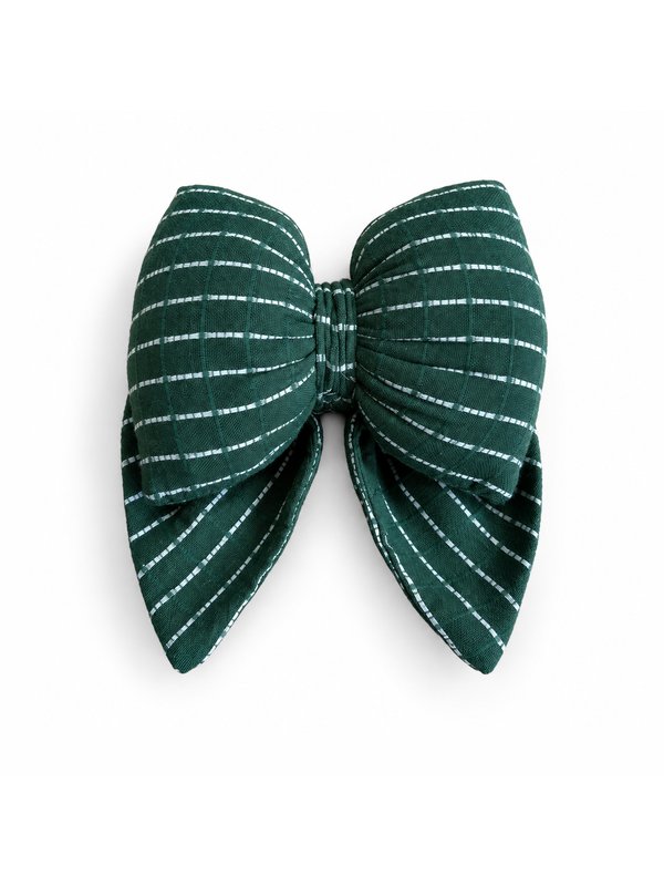 Green Stripe bow